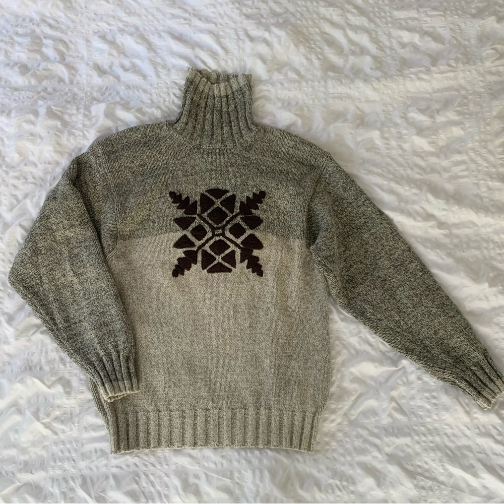 Vintage 90’s Tommy Hilfiger Fair Isle Turtleneck Sweater - Picture 6 of 12